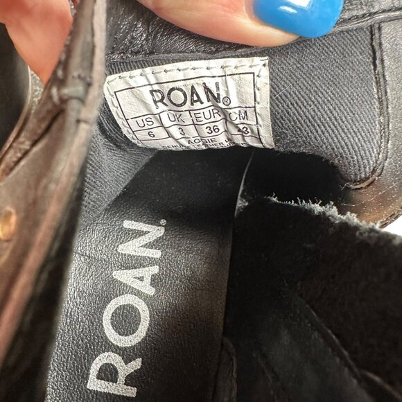 Roan By Bed Stu Gray Leather Distressed Ankle Boots Zip Western Stitching Size 6 - Picture 9 of 9